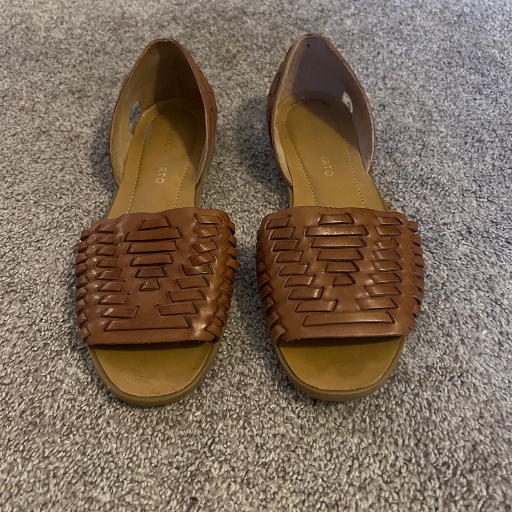 Franco Sarto Brown Leather Harace Sandal Size 7